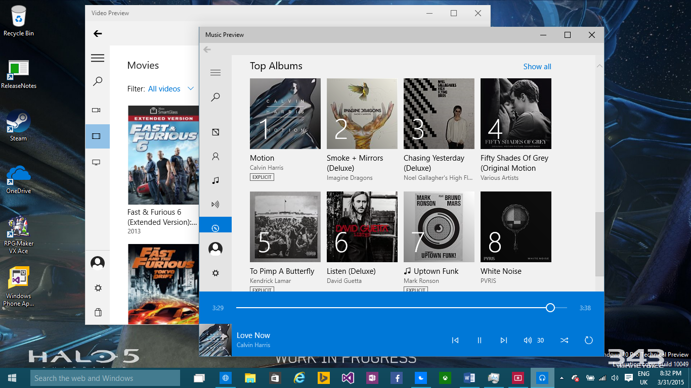 Hands-on with Xbox Music and Video for Windows 10