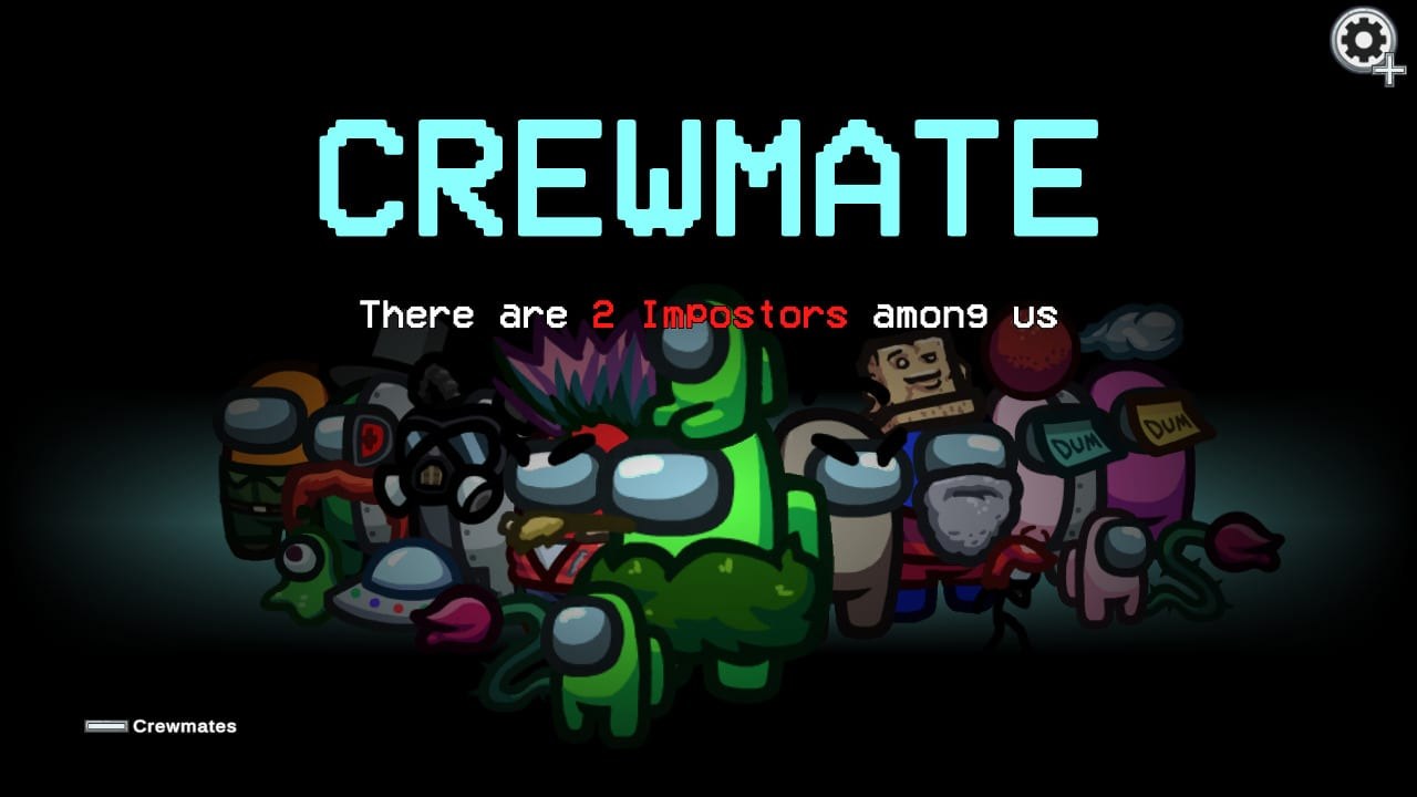 Among Us Crewmate role reveal screen announcing two Impostors among the crew