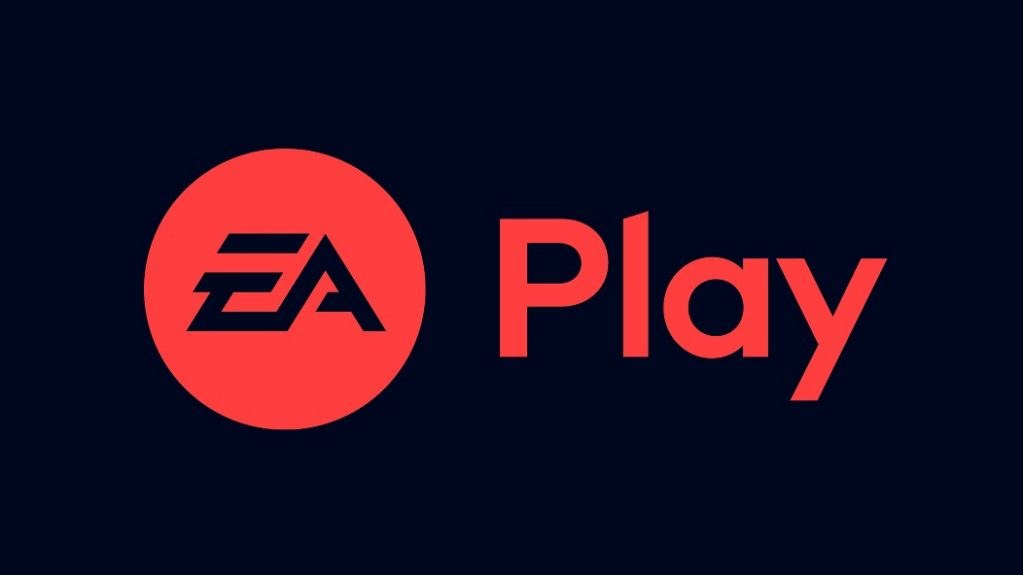 EA Play logo in red on a dark navy background