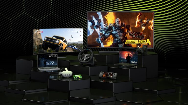 GeForce NOW games streaming to a TV, monitor, laptops, Steam Deck and phone