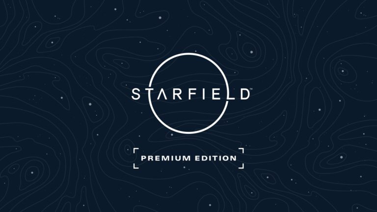 Starfield logo above a Premium Edition badge on a dark starry background