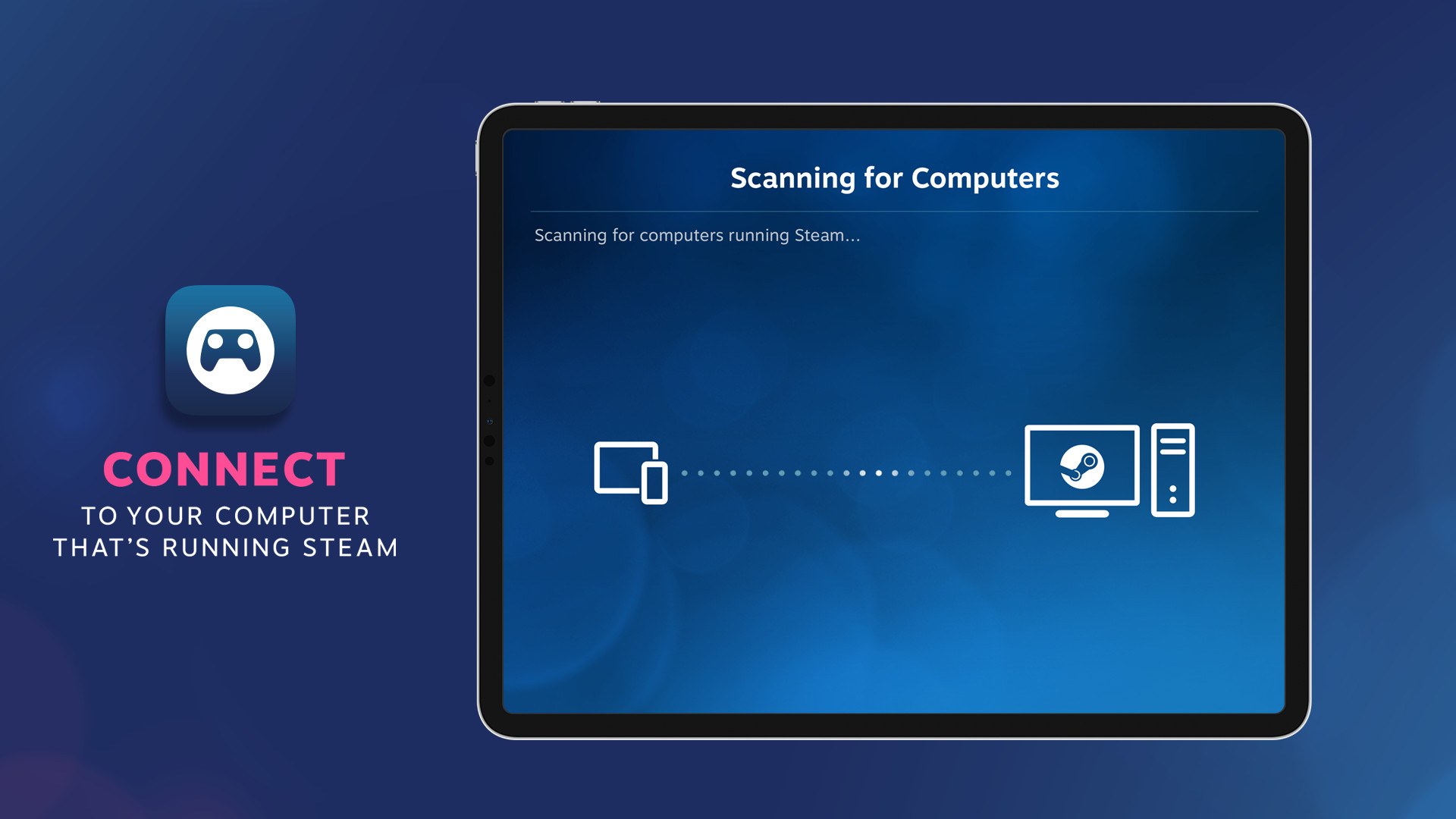 Steam Link on iPad scanning for computers running Steam