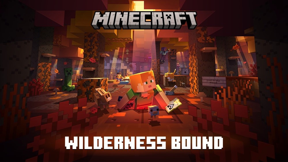 Wilderness Bound game drop key art with Alex in an autumn forest