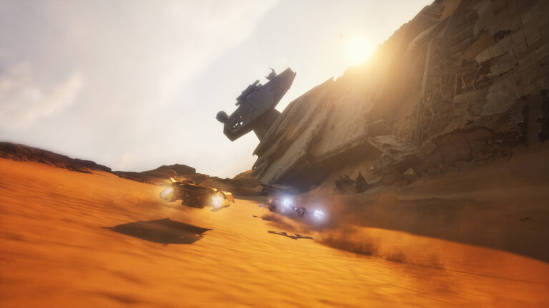 STAR WARS: Galactic Racer gameplay showing a racer in the Outer Rim